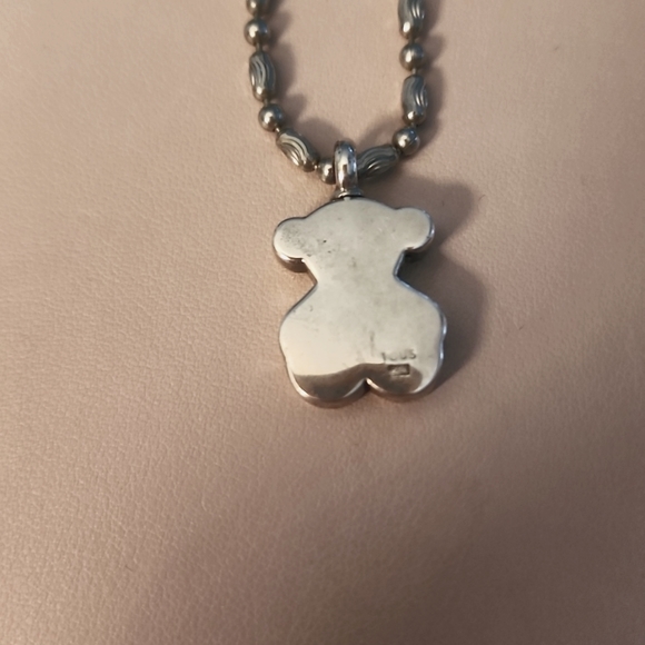 Tous Sterling Silver 925 Bear Pendant VINTAGE & 18" Sterling Silver Chain - Picture 3 of 6